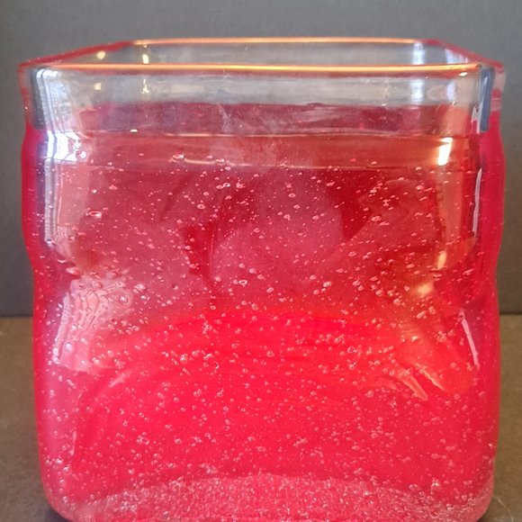 BUBBLED GLASS VASE OR VOTIVE - Picture 4 of 4